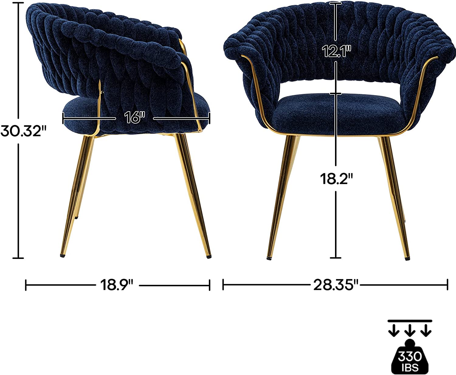 Chenille Upholstered Accent Chairs