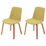 Linen upholstered Dining Chairs Set of 2