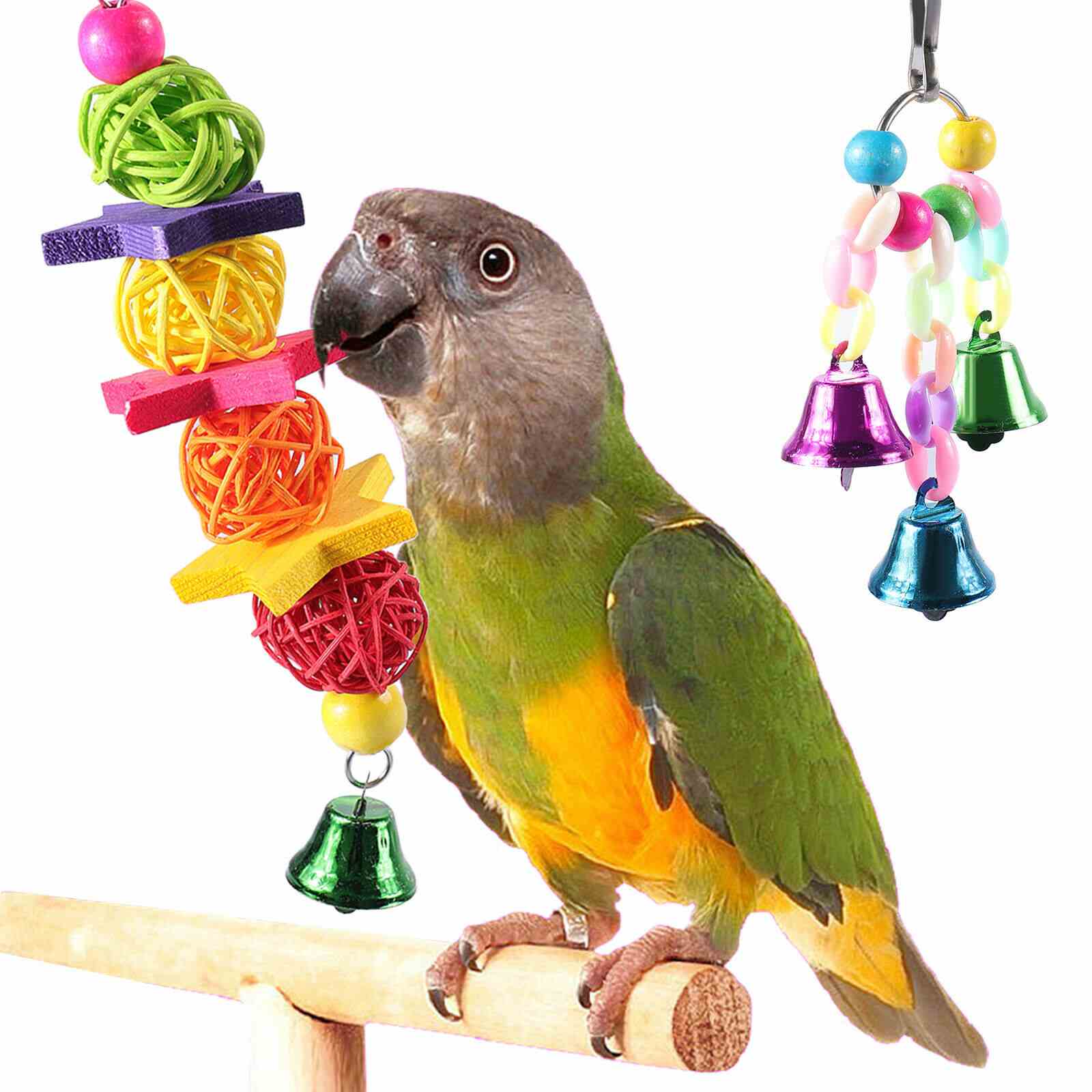 Using of 10Pcs Bird Parrot Cage Hanging Toys