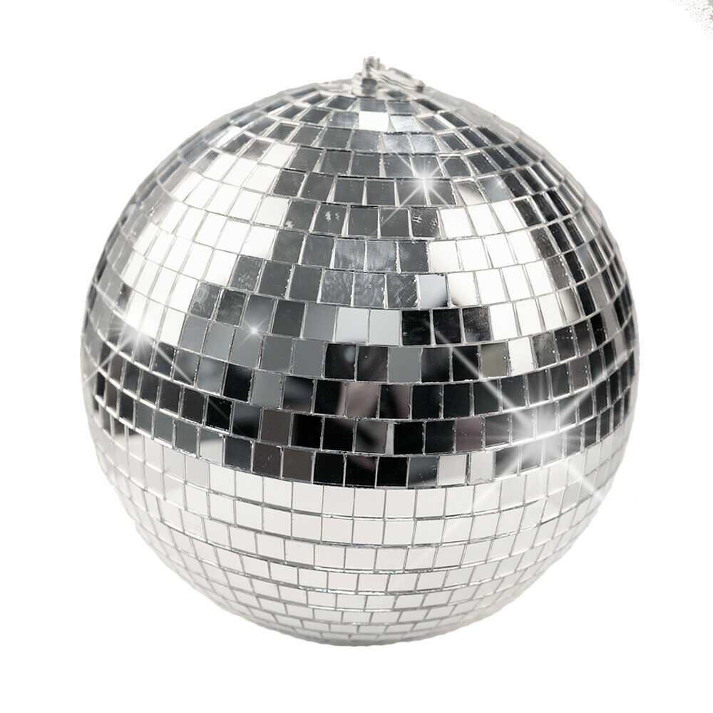 Shiny 10" Mirror Glass Disco Ball Home Party Lighting