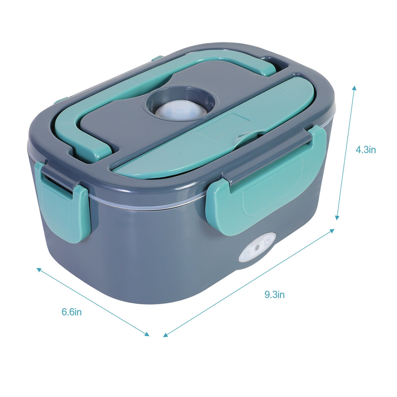 size of 110V/12V Electric Lunch Box+Lunch Bag