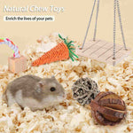 Detail of 11Pcs Wooden Hamster Chew Toys Accessories