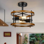 usage of 13in Farmhouse Wood Rustic Chandelier