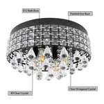 feature of 15" 4-Light Modern Crystal Chandelier