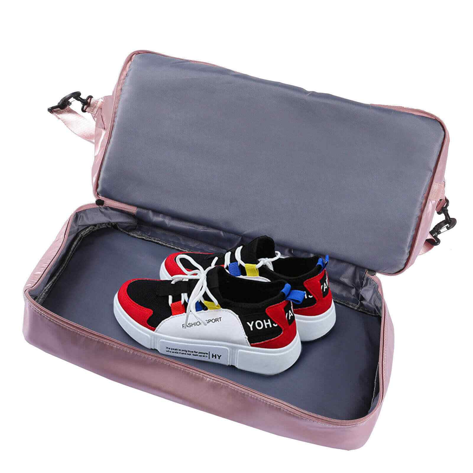 shoe compartment of 18" Large Travel Duffle Bag