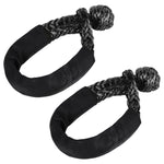 2pcs 1/2" X 22" Soft Shackle Rope Synthetic Tow Recovery Black Strap 38000LBS
