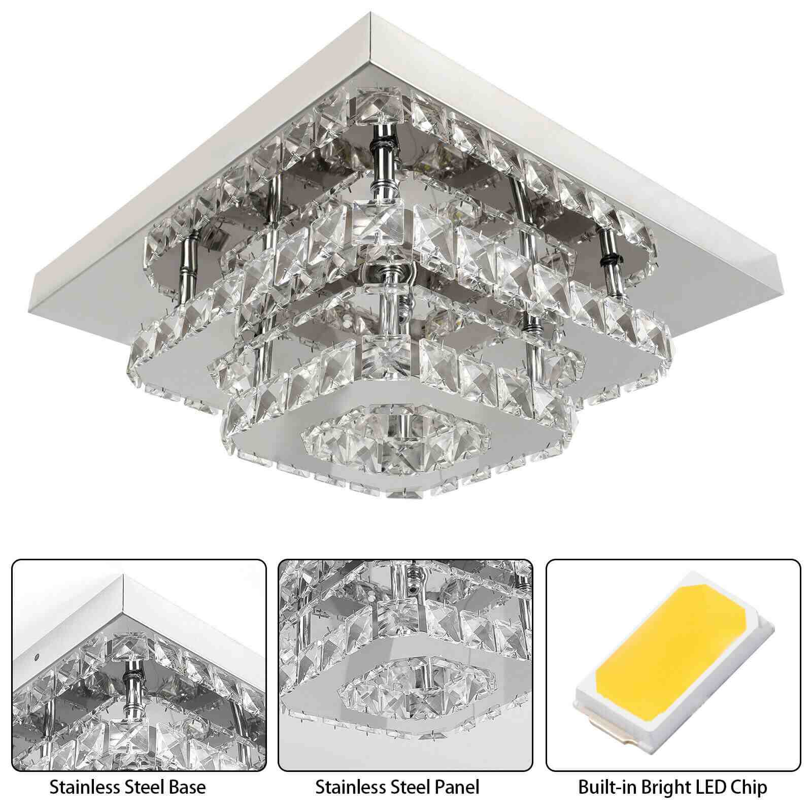 design of 2-Tier Luxury Crystal LED Ceiling Light
