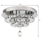size of raindrop 2-Tier Luxury Crystal LED Ceiling Light