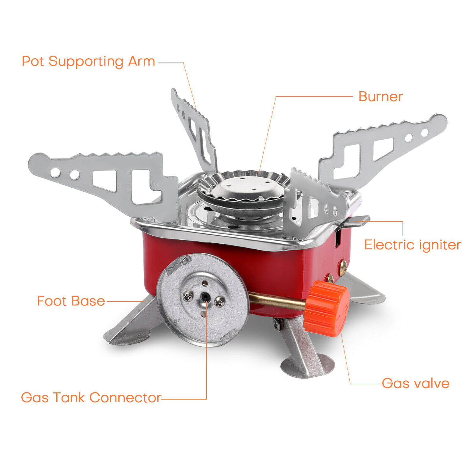 details of 2800W Portable Camping Butane Gas Stove