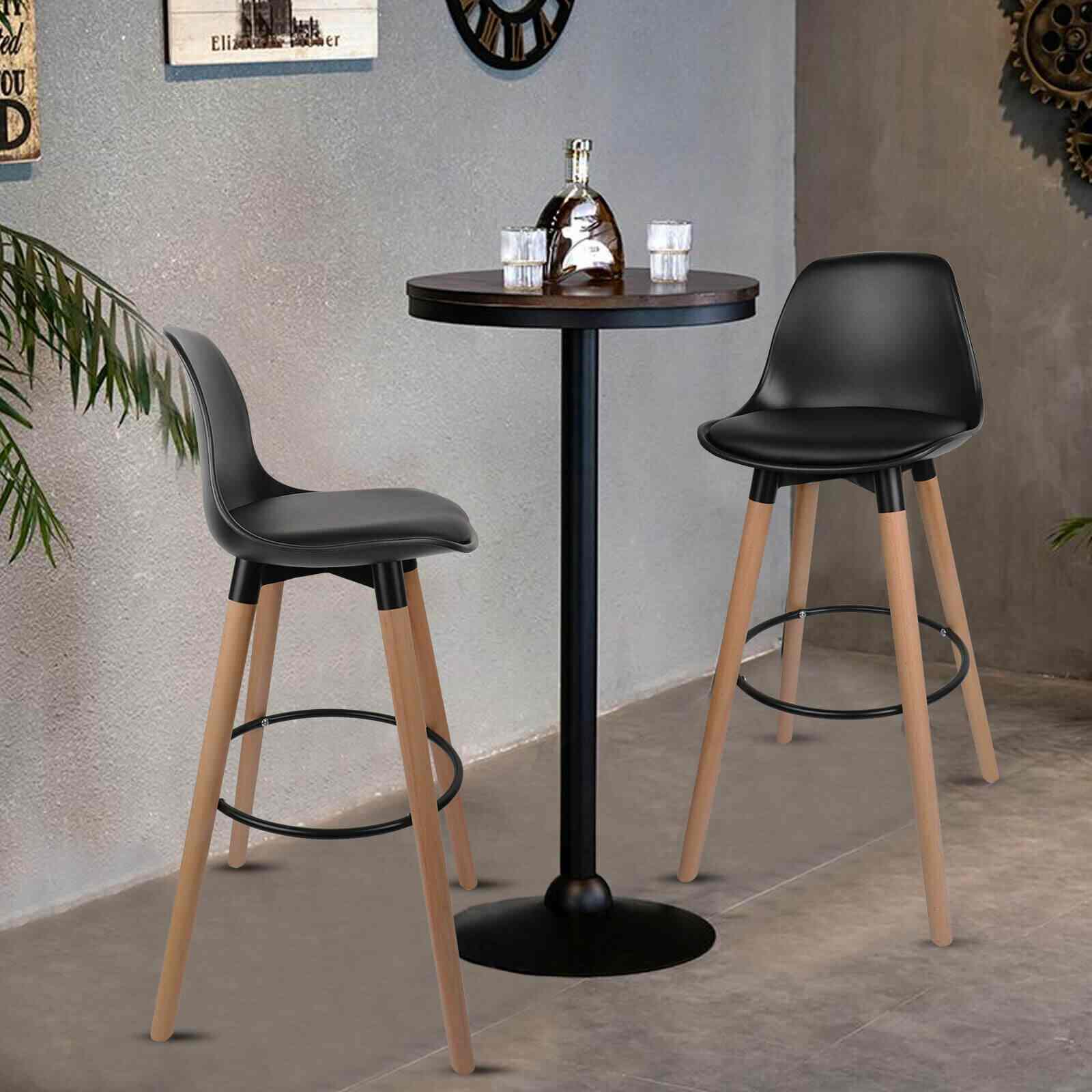 Durable 29" PU Leather Chair Bar Stools, 2/4Pcs