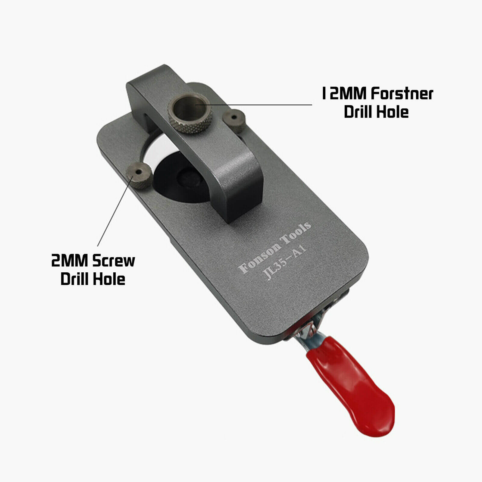 Detail of 35mm Accurate Hinge Hole Jig Punch Locator Kit
