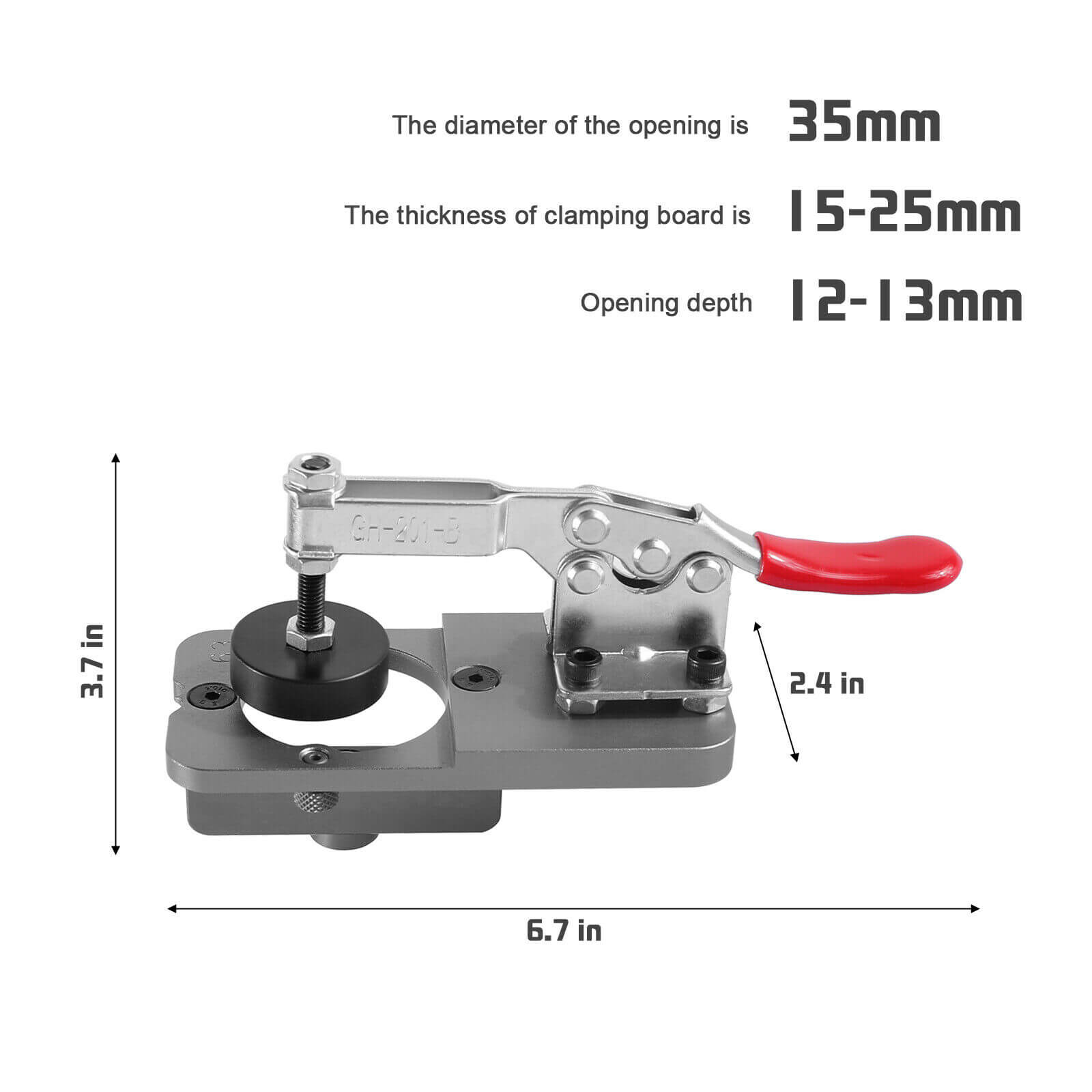 Size of 35mm Accurate Hinge Hole Jig Punch Locator Kit