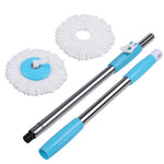 Blue 360° Spin Mop Pole Handle Set