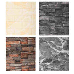 3D Foam Wall Panels Brick Wood Wallpaper, 10Pcs