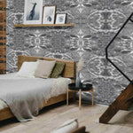 Gray Marble 3D Foam Wall Panels Brick Wood Wallpaper