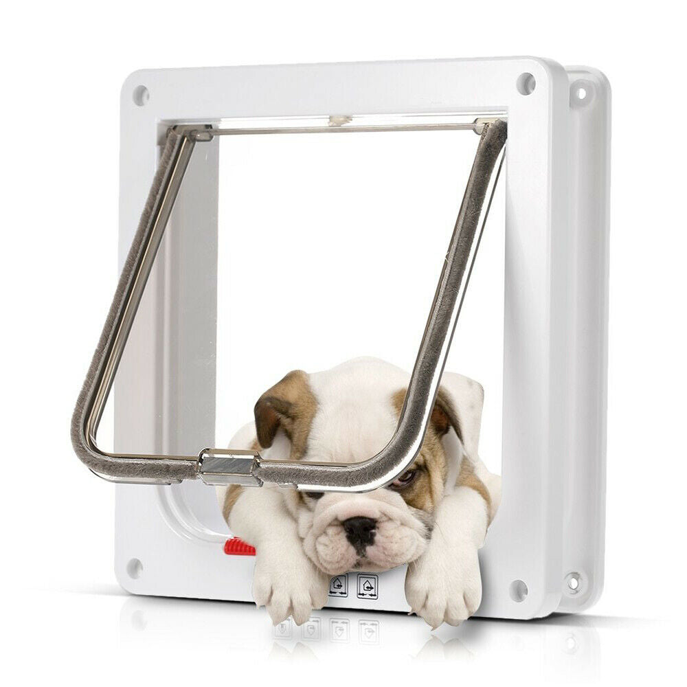 Durable 4 Ways Pet Magnetic Lock Safe Flap Door Gate Frame