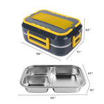 Size of 1.5L 40W Portable Electric Lunch Box Food Warmer w/ Bag