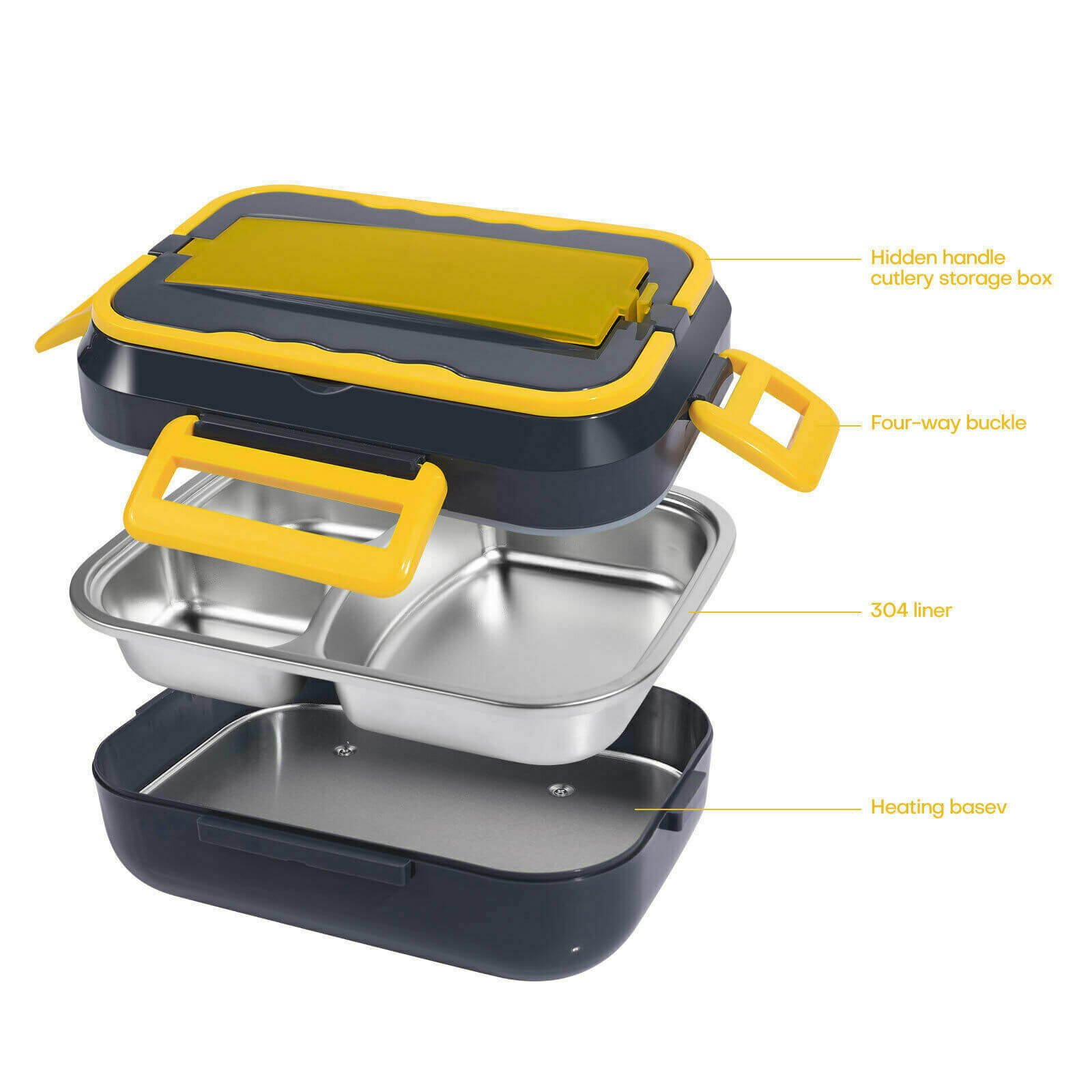 Design of 1.5L 40W Portable Electric Lunch Box Food Warmer w/ Bag
