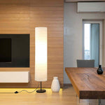 Display of 46" Modern Column Floor Lamp w/ Foot Switch