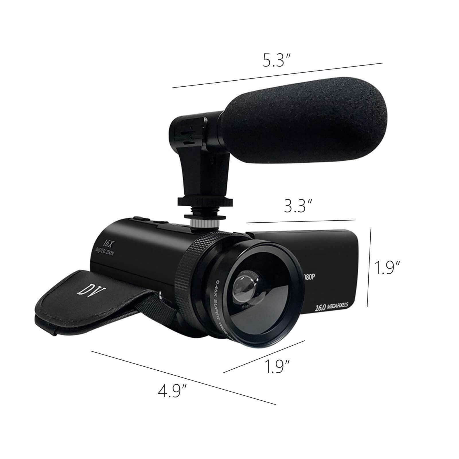 4K Video Camera Camcorder size