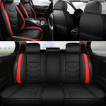 red 5 Seat Universal Car PU Leather Seat Cover