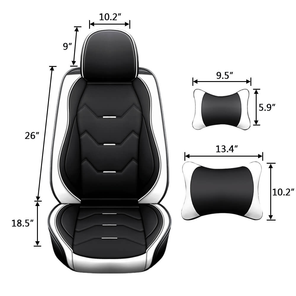 size of 5 Seat Universal Car PU Leather Seat Cover