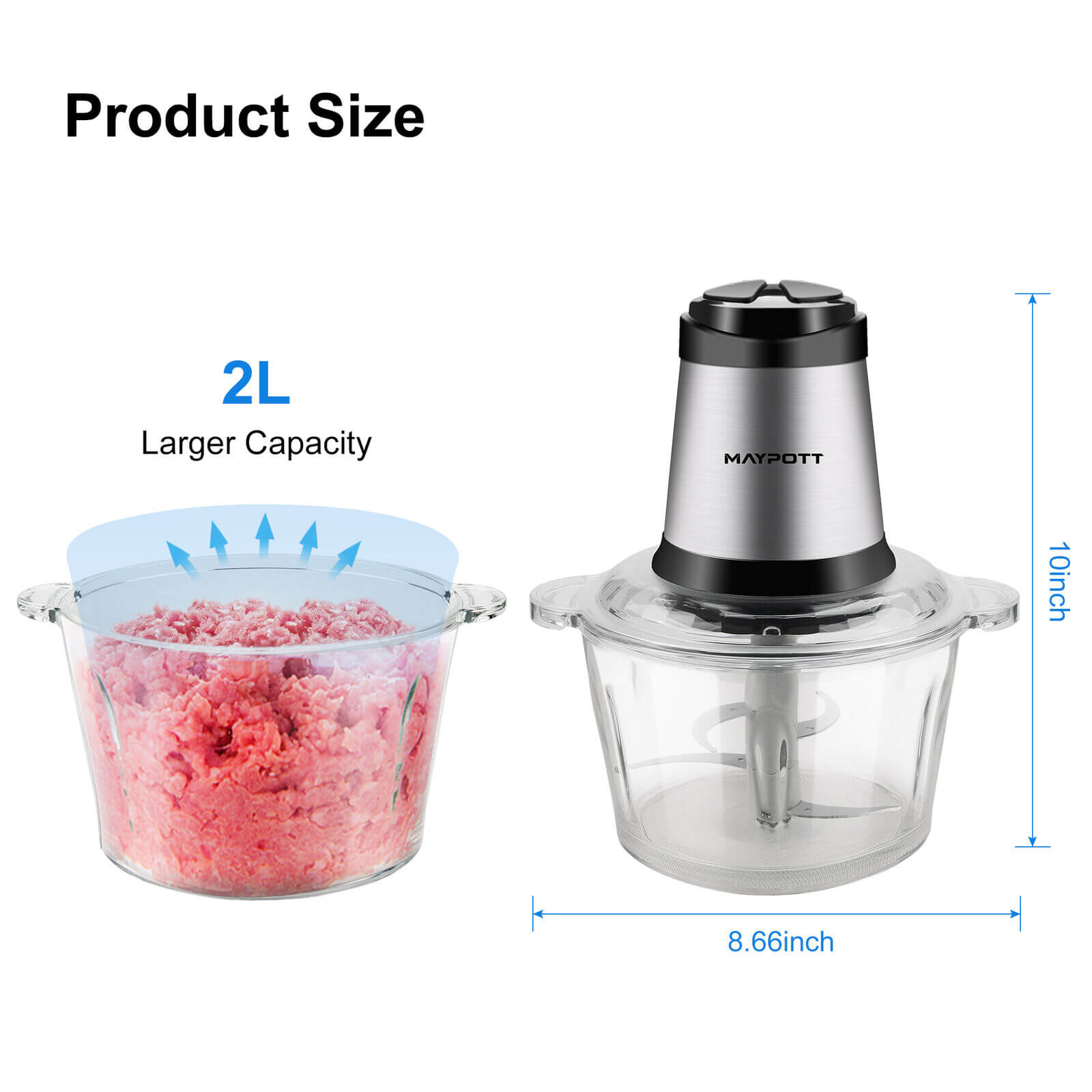 6 in 1 Meat Grinder - 500W Multi-functional Stand Mixer