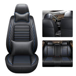 blue 5D PU Leather Car Seat Covers