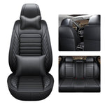 black front 5D PU Leather Car Seat Covers
