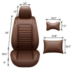 size of 5D PU Leather Car Seat Covers