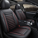 red front 5D PU Leather Car Seat Covers