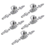 5x Crystal Diamond Glass Cabinet Drawer Handle Pull Knobs