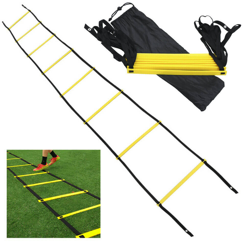 Display of 8/12/20 Rungs Speed Agility Ladder Training Equipment