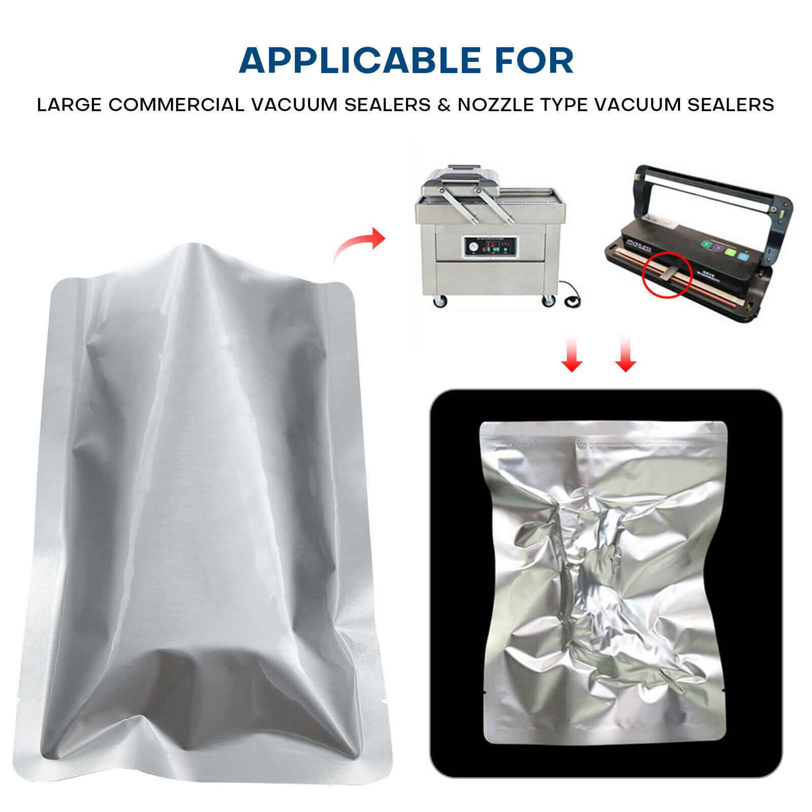 Using of 8.7Mil Thicken Mylar Vacuum Sealer Bags, 100 Pcs
