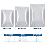 Size of 8.7Mil Thicken Mylar Vacuum Sealer Bags, 100 Pcs