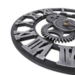 Detail of 12/16/23in Large Gear Wall Clock Roman Numbers 3D Big Dial
