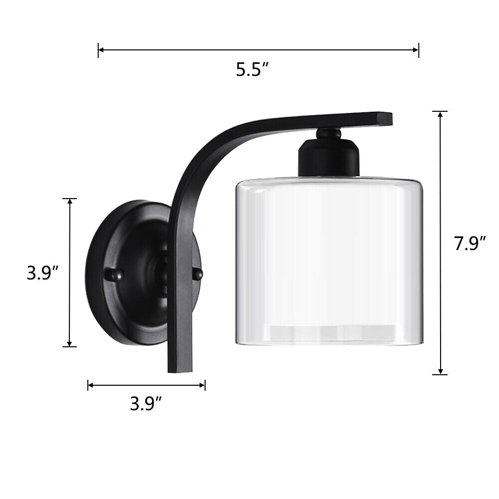 Size of 8in LED Globe Glass Wall Light