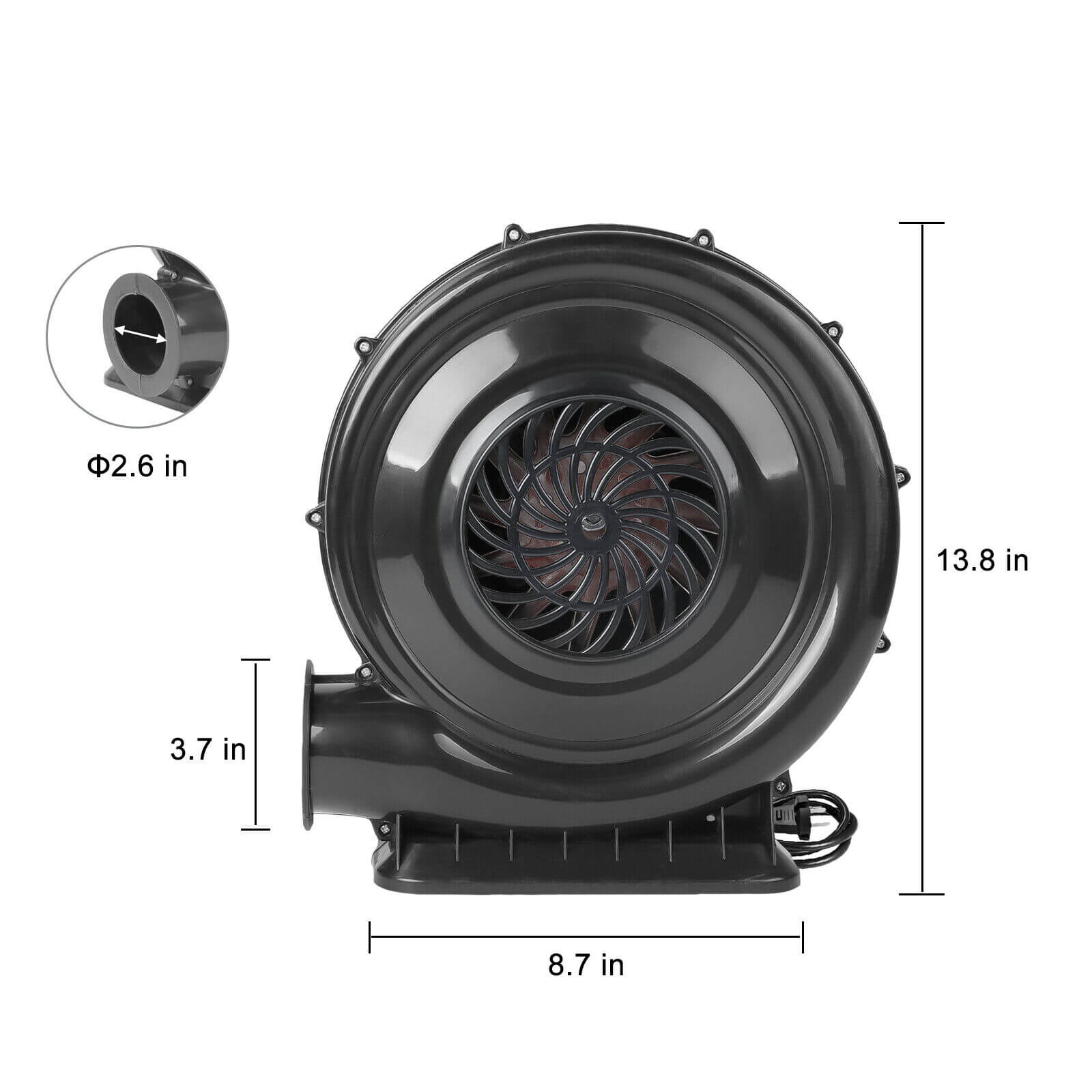 Air Blower Pump Fan size