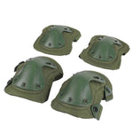 Green Airsoft Tactical Elbow Protective Knee Pads, 4Pcs