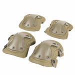 Brown Airsoft Tactical Elbow Protective Knee Pads, 4Pcs