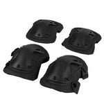 Black Airsoft Tactical Elbow Protective Knee Pads, 4Pcs