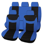 blue Universal Cloth Seat Cover with Steering Wheel Cover