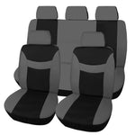 gray Universal Cloth Seat Cover with Steering Wheel Cover