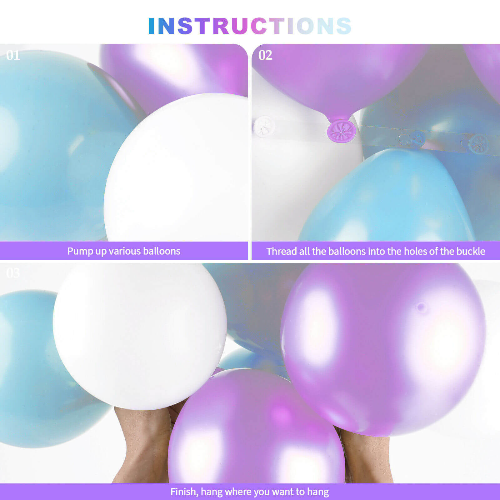 instruction of Balloon Garland Arch Kit Set