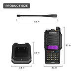 Size of UV-9R Plus VHF UHF Walkie Talkie Dual-Band Handheld