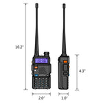 Size of Baofeng VHF UHF UV-5R Two-way Radio