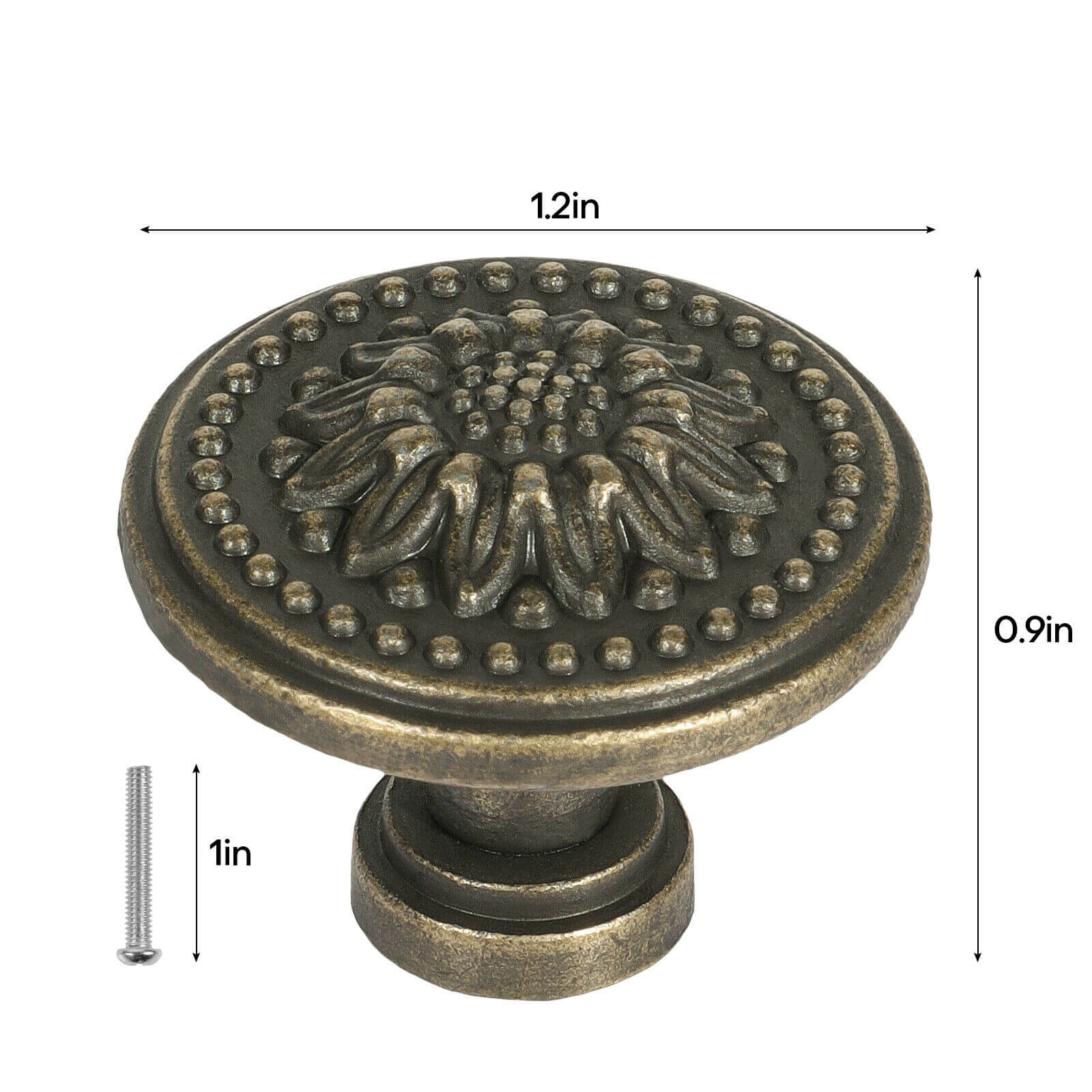 size of Brass Drawer Knobs