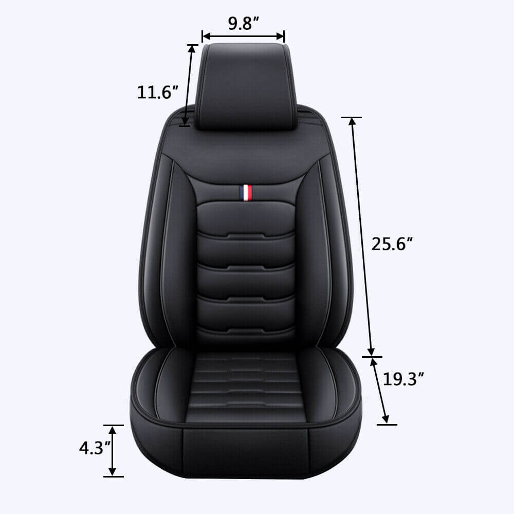 size of Front Car PU Leather Seat Cover