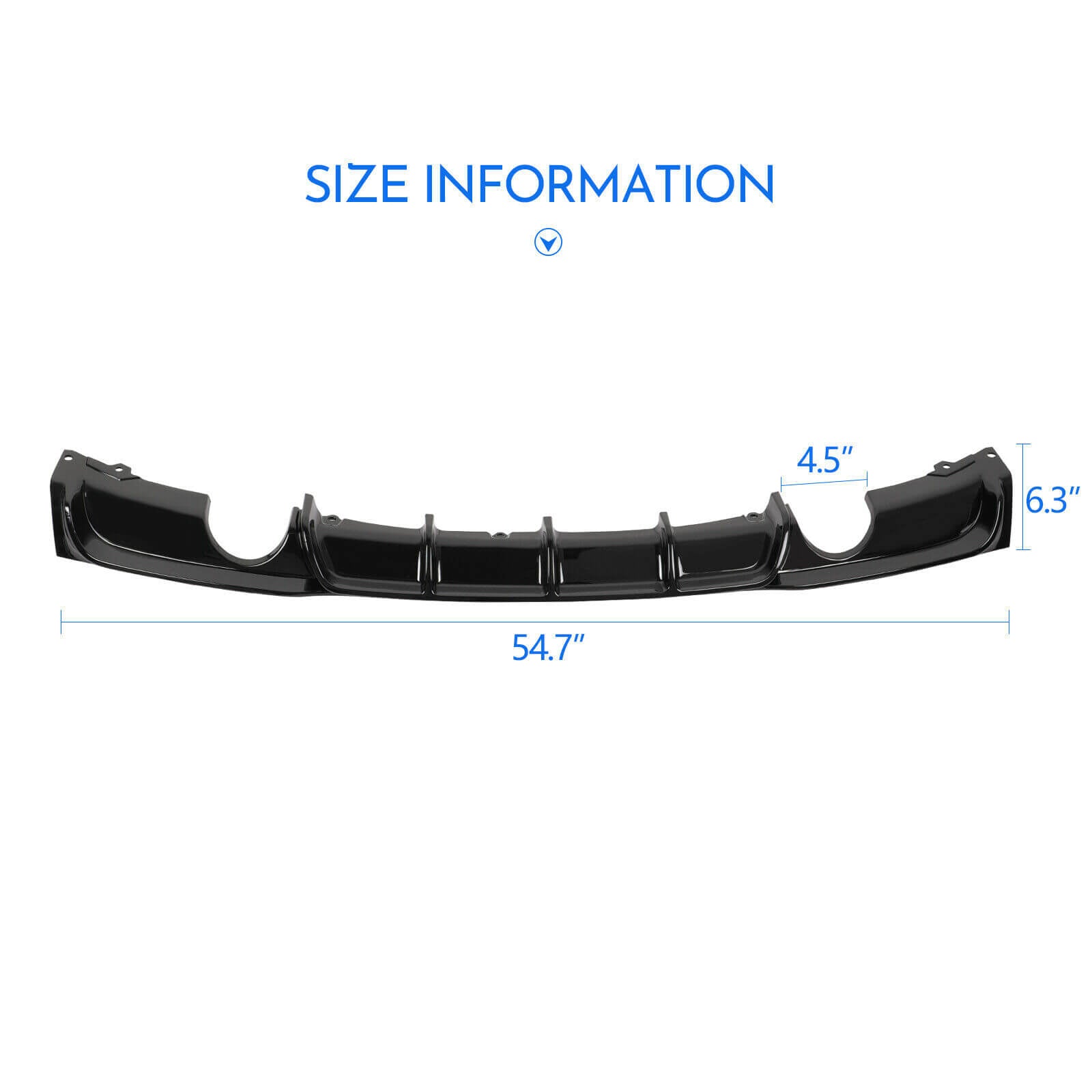 size of Rear Bumper for BMW 3 Series 12-18