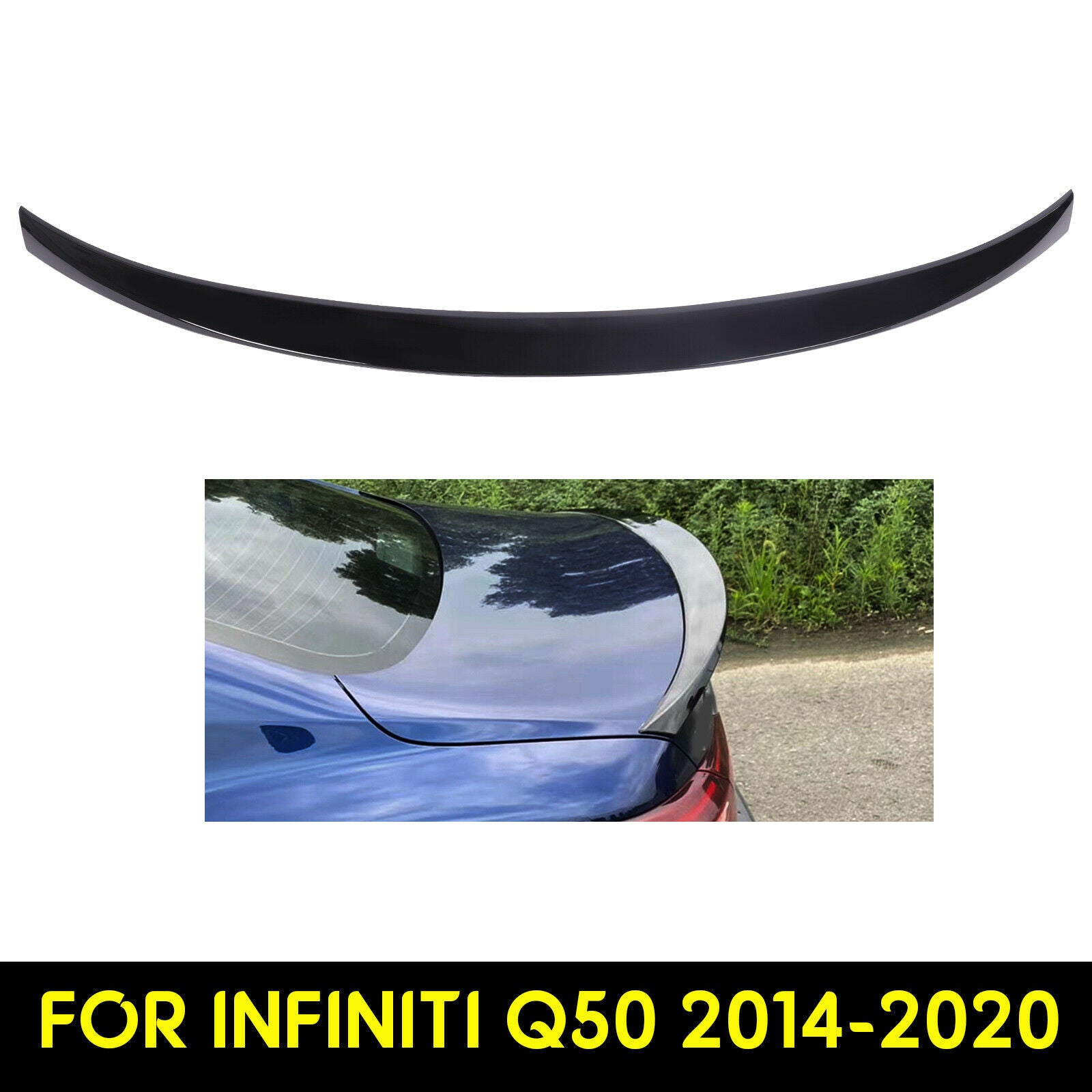 Car Rear Trunk Lip For Infiniti Q50 14-20
